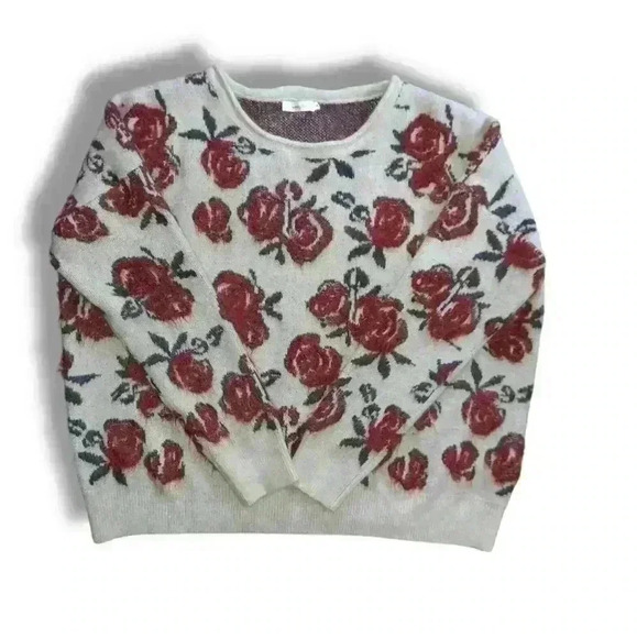 Amaryllis Mohair Blend Floral Sweater - Picture 1 of 7